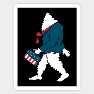 Funny Bigfoot President Day Sticker